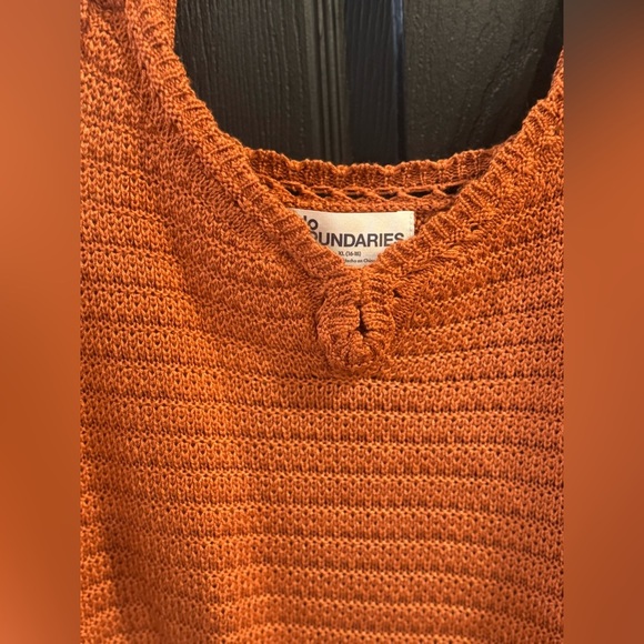 No Boundaries Orange Ribbed Sleeveless Camisole - Picture 2 of 4